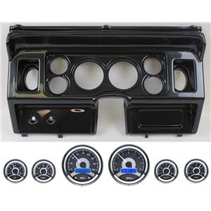 80-86 Ford Truck Carbon Dash Carrier w/ Dakota Digital 3-3/8" VHX-1060 Gauges