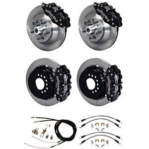 Wilwood 73-77 El Camino 4 Wheel Disc Brake Kit 13" Plain Rotor Black Caliper