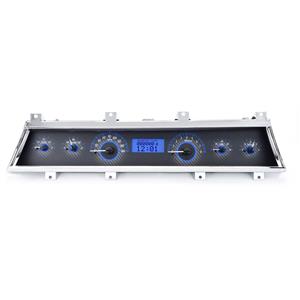1966-67 Chevy Chevelle VHX System, Carbon Fiber Face - Blue Display