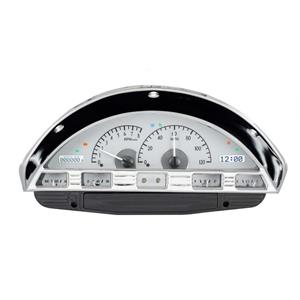 Dakota Digital 56 Ford Pickup Truck Analog Dash Gauge System Silver Alloy White VHX-56F-PU-S-W