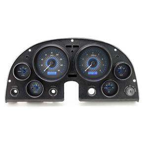 1963-67 Chevy Corvette VHX System, Carbon Fiber Style Face, Blue Di