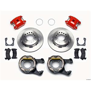 Wilwood Rear Disc Brake Kit 12" Chevy 10/12 Bolt w/ 2.81" Offset Plain Stagg Red