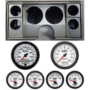 78-81 Chevy G Body Silver Dash Carrier w/Auto Meter Phantom II Gauges