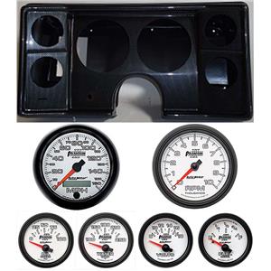 78-81 Chevy G Body Carbon Dash Carrier w/Auto Meter Phantom II Gauges