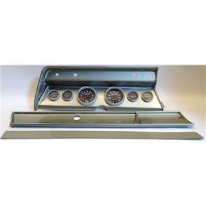 67 Chevelle Silver Dash Carrier w/Auto Meter Sport Comp II Gauges