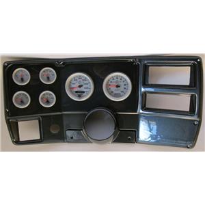 84-87 Chevy Truck Carbon Dash Carrier w/Auto Meter Ultra Lite II Gauges
