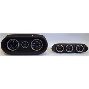 62-64 Nova Black Dash Carrier w/Auto Meter Sport Comp II Gauges
