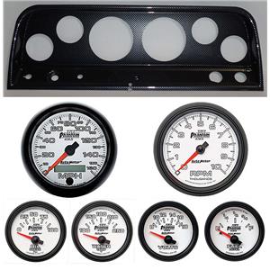 64 Chevy Truck Carbon Dash Carrier w/Auto Meter Phantom II Gauges