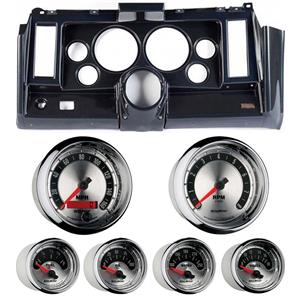 69 Camaro Carbon Dash Carrier w/Auto Meter American Muscle 5" Gauges