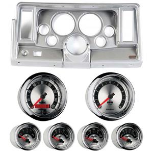 69-76 Nova Silver Dash Carrier w/Auto Meter American Muscle 5" Gauges