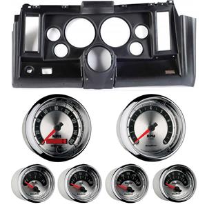 69 Camaro Black Dash Carrier w/Auto Meter American Muscle 5" Gauges