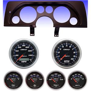 90-92 Camaro Black Dash Carrier w/Auto Meter Cobalt Gauges