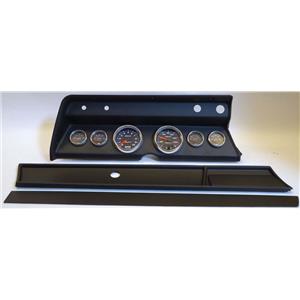 66 Chevelle Black Dash Carrier w/Auto Meter Cobalt Gauges