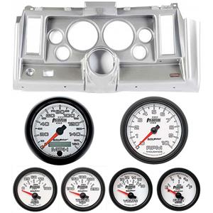 69 Camaro Silver Dash Carrier w/Auto Meter Phantom II 5" Gauges