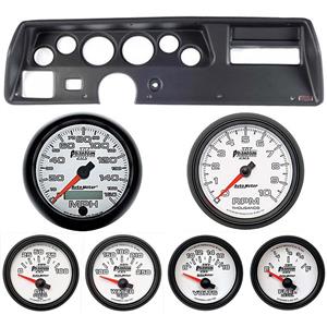 70-72 Chevelle SS Black Dash Carrier w/Auto Meter Phantom II Gauges