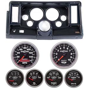 69-76 Nova Carbon Dash Carrier w/Auto Meter Sport Comp II 5" Gauges