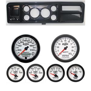 73-79 Ford Truck Carbon Dash Carrier w/ Auto Meter 3-3/8" Phantom II Gauges