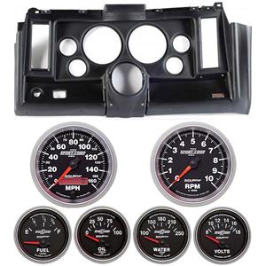 69 Camaro Black Dash Carrier w/Auto Meter Sport Comp II 5" Gauges