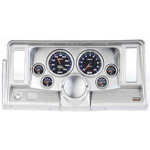 69-76 Nova Silver Dash Carrier w/Auto Meter Cobalt 5" Gauges