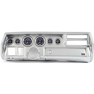 70-72 Chevelle Sweep Silver Dash Carrier w/Auto Meter Cobalt Gauge Gauges