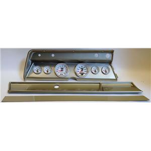 67 Chevelle Silver Dash Carrier w/Auto Meter NV Gauges