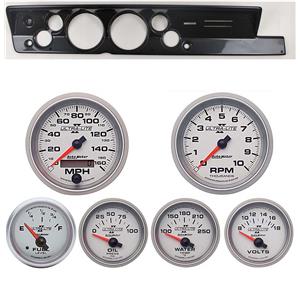 67-69 Barracuda Carbon Dash Carrier w/ Auto Meter 5" Ultra-Lite II Gauges