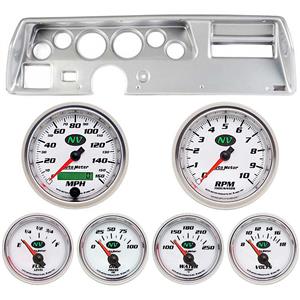 70-72 Chevelle SS Silver Dash Carrier w/Auto Meter NV Gauges