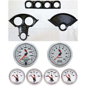 55-56 Bel Air Carbon Dash Carrier w/Auto Meter C2 Gauges