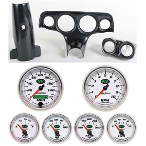 57 Bel Air Carbon Dash Carrier w/Auto Meter NV Gauges