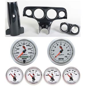 57 Bel Air Carbon Dash Carrier w/Auto Meter C2 Gauges