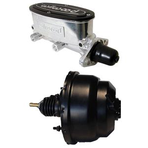 BLACK 8" Dual Diaphragm Power Booster & Wilwood Aluminum Master 1" Polished