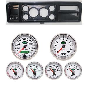 73-79 Ford Truck Carbon Dash Carrier w/ Auto Meter 3-3/8" NV Gauges