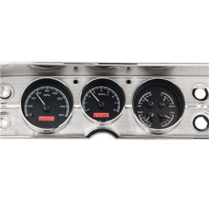 Dakota Digital 64 65 Chevy Chevelle El Camino Analog Dash Gauges Kit Black Alloy Red VHX-64C-CVL-K-R