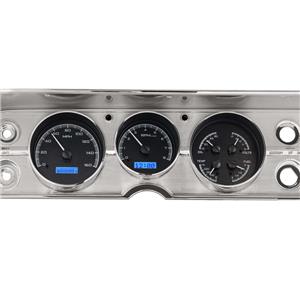 Dakota Digital 64 65 Chevy Chevelle El Camino Analog Dash Gauges Kit Black Alloy Blue VHX-64C-CVL-K-
