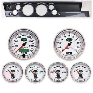 67-69 Barracuda Carbon Dash Carrier w/ Auto Meter 5" NV Gauges