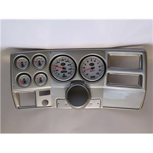 73-83 GM Truck Silver Dash Carrier w/ Auto Meter 5" NV Gauges
