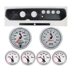 64 Chevelle Black Dash Carrier w/ Auto Meter 3-3/8" C2 Gauges