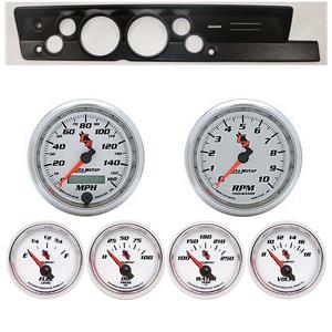 67-69 Barracuda Black Dash Carrier w/ Auto Meter 5" C2 Gauges