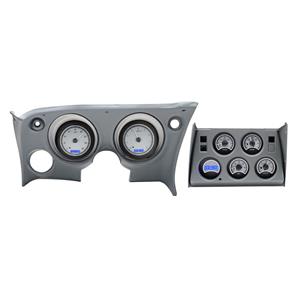 1968-77 Chevy Corvette VHX System, Satin Alloy Style Face, Blue Dis