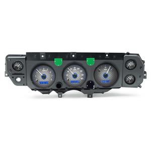 1970-72 Chevy Chevelle VHX System, Carbon Fiber Face - Blue Display