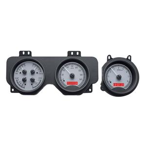 Dakota Digital 70-72 Pontiac GTO Analog Gauges Silver Alloy Red VHX-70P-GTO-S-R