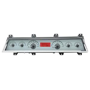 1966-67 Chevy Chevelle VHX System, Silver Face - Red Display