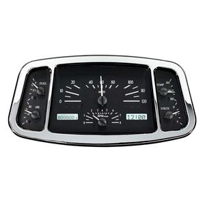 Dakota Digital 1933-34 Ford Car Analog Gauges Black Alloy White VHX-33F-K-W
