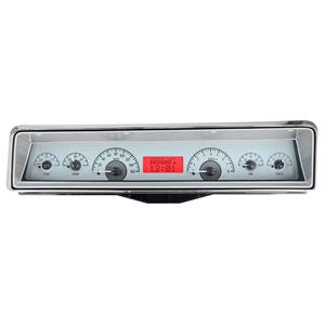 1966-67 Chevy Nova VHX System, Silver Face - Red Display