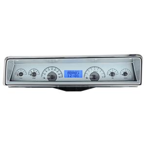 1966-67 Chevy Nova VHX System, Silver Face - Blue Display