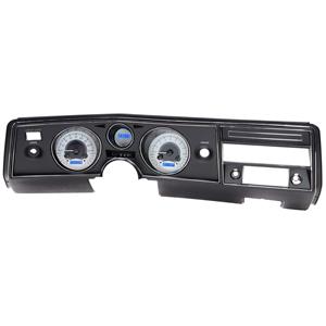 1969 Chevy Chevelle VHX System, Silver Face - Blue Display