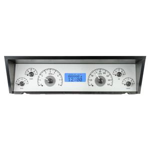 Dakota Digital 77 - 90 Chevy Impala / Caprice VHX Analog Dash System Silver Alloy Blue VHX-77C-CAP-S