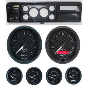 73-79 Ford Truck Carbon Dash Carrier w/ Auto Meter 3-3/8" GT Gauges