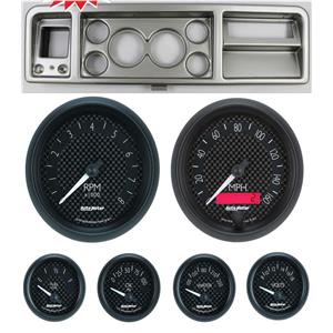 73-79 Ford Truck Silver Dash Carrier w/ Auto Meter 3-3/8" GT Gauges