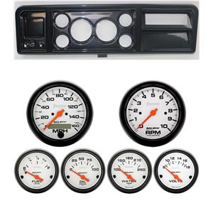 73-79 Ford Truck Carbon Dash Carrier Auto Meter 3-3/8" Phantom Electric Gauges